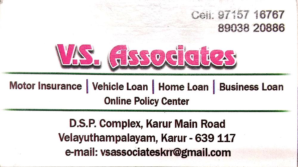 VS ASSOCIATES - Insurance Agent in Karur